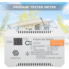 Gorgeous Propan Dedektörü 12V Lpg Doğalgaz Sensörü Kaçak Alarmı 85DB (Beyaz) (Yurt Dışından)