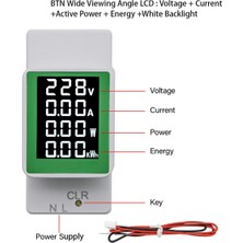 Gorgeous Kwh Power Dijital Enerji Ölçer Voltmetre Ampermetre Wattmetre (Yurt Dışından)