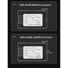 Dijital Ekranlı Akım Voltmetre 50-300V Ac Wattmetre AC100A Kapat (Yurt Dışından)