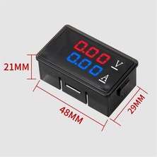 Gorgeous DC0-100V 10A LED Dijital Voltmetre Ampermetre, Kırmızı+Mavi (Yurt Dışından)