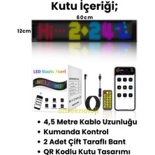 Arbe Pixel LED Panel Dijital Ekran Yazı ve Animasyon Eklenebilen Telefon Kontrollü Yapışkanlı 16*96 LED