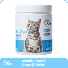 Dr. Paw Multivit Plus Kediler için Glütensiz ve Şekersiz Vitamin ve Mineral Destekleyici Çiğnenebilir Tablet (60 adet, 90 gr)