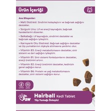 Dr. Paw Hairball Plus Kediler için Glütensiz ve Şekersiz Tüy Yumağı Engelleyici Çiğnenebilir Tablet (60 adet, 90 gr)