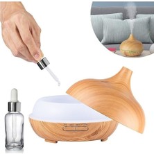 EG75 Ahşap Desenli  500ML. Işıklı Hava Nemlendirici Ultrasonik Ortam Nemlendirici Aroma Difüzörü