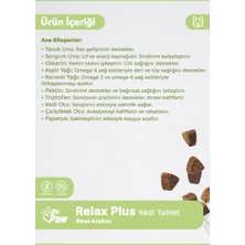 Dr. Paw - Relax Plus Kediler için Rahatlatıcı Çiğnenebilir Tablet (60 adet, 90 gr)