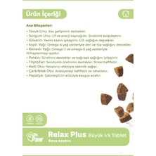 Dr. Paw Relax Plus - Büyük Irk Köpekler için Glütensiz ve Şekersiz Rahatlatıcı Çiğnenebilir Tablet (60 adet, 120 gr)