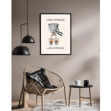 Sümer Çerçeveli, 'espresso' Kahve Köşesi, Mutfak Dekoratif Tablo, Modern Pinterest Tarzı Çerçeveli Poster