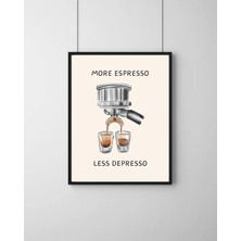 Sümer Çerçeveli, 'espresso' Kahve Köşesi, Mutfak Dekoratif Tablo, Modern Pinterest Tarzı Çerçeveli Poster