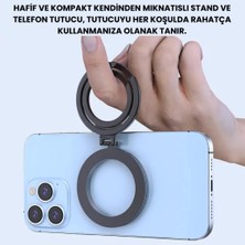 Polham Çift Halkalı Yüzük Tipi Manyetik Standlı Telefon Tutucu
