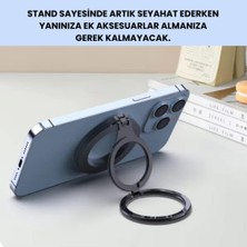 Polham Çift Halkalı Yüzük Tipi Manyetik Standlı Telefon Tutucu