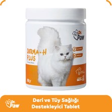 Dr. Paw Derma H Plus Kediler için Glütensiz ve Şekersiz Deri ve Tüy Sağlığı Destekleyici Çiğnenebilir Tablet (60 adet, 90 gr)