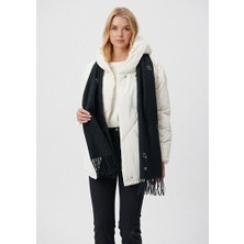 Mavi Kedi Nakışlı Siyah Atkı 1911730-900