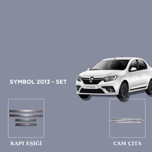 Alminox Oto Aksesuar Renault Symbol 2013-  Set  Kapı Eşiği-Cam Çıta