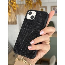 Paladyum Case iPhone 15 Uyumlu Siyah Pırlanta Taşlı Kılıf