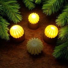 Vıp Kalite 12 Adet Yılbaşı Noel Mumu LED Işıklı Mum Pilli Gün Işığı Mum 3 Yılbaşı Mumu Süsleri LED