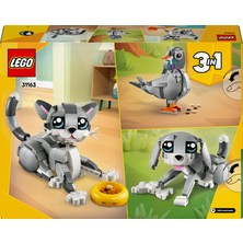 LEGO® Creator 3’ü 1 Arada Oyunbaz Kedi 31163 - 8 Yaş ve Üzeri Çocuklar için Köpek veya Güvercin Figürüne Dönüşebilen Yaratıcı Oyuncak Yapım Seti (407 Parça)