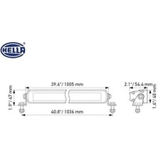 Hella 10V-30V Slim LED Bar Off-Road 210W 5700K 12.000 Lümen (42 Ledli) (1005 x 50 x 40 Mm)