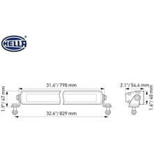 Hella 10V-30V Slim LED Bar Off-Road 165W 5700K 9000 Lümen (33 Ledli) (798 x 50 x 40 Mm)