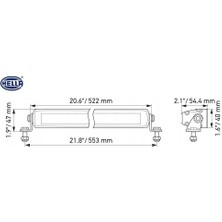 Hella 10V-30V Slim LED Bar Off-Road 105W 5700K 6000 Lümen (21 Ledli) (522 Mm)