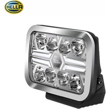 Hella 12V-24V Off-Road Lamba (8  Ledli) (2 Fonksiyonlu) (Krom Çerçeve) (222*153*58 Mm) 2600 Lümen