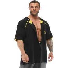 Big Sam Lacivert Oldschool Bodybuilding Gömlek Big Sam 5001