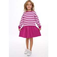 Toontoy Kız Çocuk Çizgili Elbise