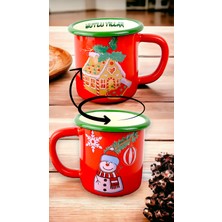 Emaye Kupa Bardak Camp Kamp Mug Fincan Kahve, Yılbaşı, Hediye, Yeni Yıl 270ML