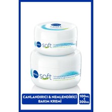 Nivea Soft Nemlendirici El Yüz ve Vücut Bakım Kremi 100ml ve 300ml, Jojoba Yağı, E Vitamini, Pürüzsüz Cilt