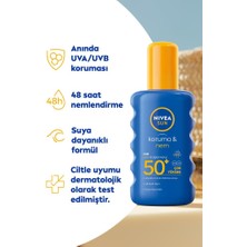 NIVEA SUN Yüksek Güneş Koruyucu Vücut Spreyi SPF50 200ml, Q10 Sıkılaştırıcı Bronzluk Vücut Losyonu 200ml