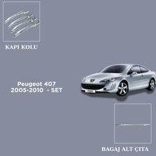 Alminox Oto Aksesuar Peugeot 4072005-2010  Set  Kapı Kolu-Bagaj Alt Çıta