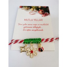 Minik Adımlar Yılbaşı Hediyesi Yeni Yıl Hediye Noel Temalı Charm Marteniçka Ipli Bileklik