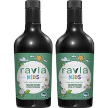 Ravla 2'li Ürün - Kids Yüksek Polifenollü Organik Naturel Sızma Zeytinyağı 500ml