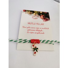 Minik Adımlar Yılbaşı Hediyesi Yeni Yıl Hediye Noel Temalı Marteniçka Ipli Makrome Bağlama Bileklik