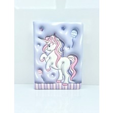 Mikro Puffy Pofuduk Unicorn Not Defteri 3D Kabartmalı  12*18 96YP