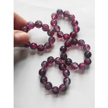 Dudu Kids 4 Adet Dekoratif Bordo Boncuklu Halka 5  cm  - Yılbaşı Peçete Yüzüğü Halkası - Inci 10 mm