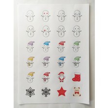 Dudu Kids 48 Adet 4  cm  Yılbaşı Temalı Yuvarlak Etiket Sticker