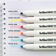 Artline 660 Pastel Seri 6'lı Fosforlu Kalem Seti