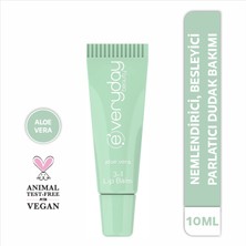 Everyday Beauty Aloe Vera 3 Etkili Dudak Bakım Lip Balmı Nemlendirici, Besleyici, Parlak Görünüm 10 ml