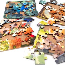 Pugitto Çocuklar Için Eğitici ve Öğretici Ahşap 16 Parçalı 4 Adet Hayvanlar Puzzle Yapboz Montessori Oyuncak Seti