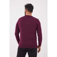 Kaptan Triko Erkek Pamuklu Bisiklet Yaka  Kazak Model 5590