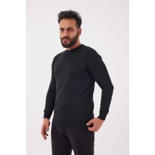 Kaptan Triko Erkek Pamuklu Bisiklet Yaka  Kazak Model 5590