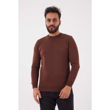 Kaptan Triko Erkek Pamuklu Bisiklet Yaka  Kazak Model 5590