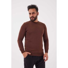 Kaptan Triko Erkek Pamuklu Bisiklet Yaka  Kazak Model 5590