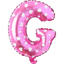 Kidspartim G Harf Pembe Folyo Balon 16 Inç 36  cm