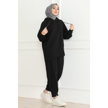 Relaxfit Asimetrik Takım & Siyah