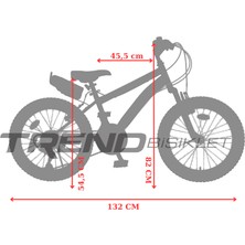 Trendbisiklet Everest Cross 20 Jant Amortisörlü Bisiklet, 21 Vites Çocuk Bisikleti, Cnc Alüminyum Jant, Boy 115-135 cm