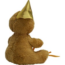 Halley Oyuncak Kurdeleli ve Kutlama Şapkalı Peluş Ayı 23 cm 78154