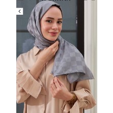 Füme Dama Desen Pamuk Jakar Şal