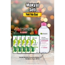 Ampul Kağıt Maske Niacinamide Lahana Özü x 5 ve Micellar Makyaj Temizleme Suyu