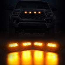 Toyota Tacoma Raptor Trd Için 4pcs LED Ön Izgara Işıkları, Sarı Işık (Yurt Dışından)